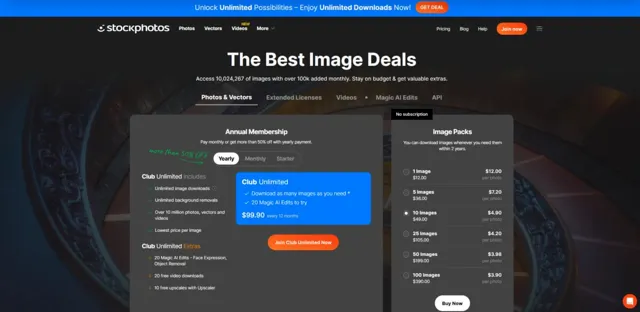 stockphotos.com club unlimited offer