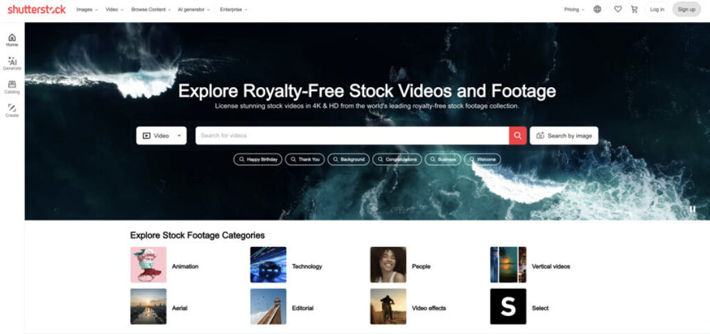 Shutterstock Video Home