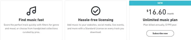Shutterstock Music Subscription Pricing