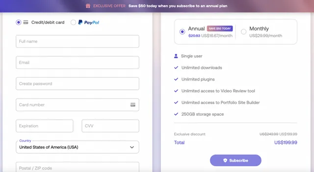 motion-array-coupon-payment-page