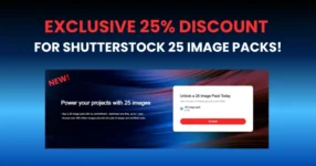 shutterstock exclusive discount for 25 image packs