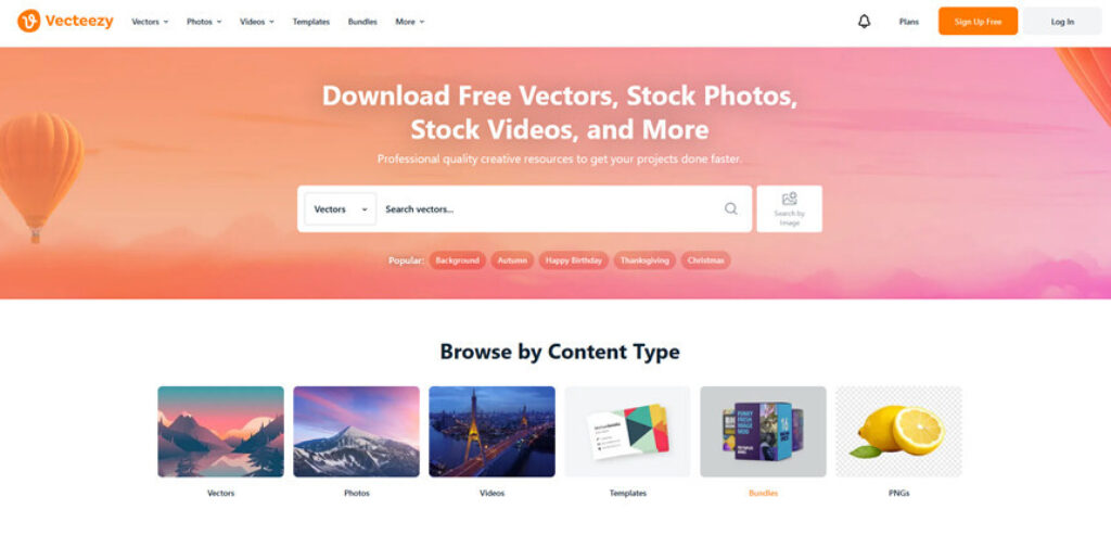 vecteezy homepage