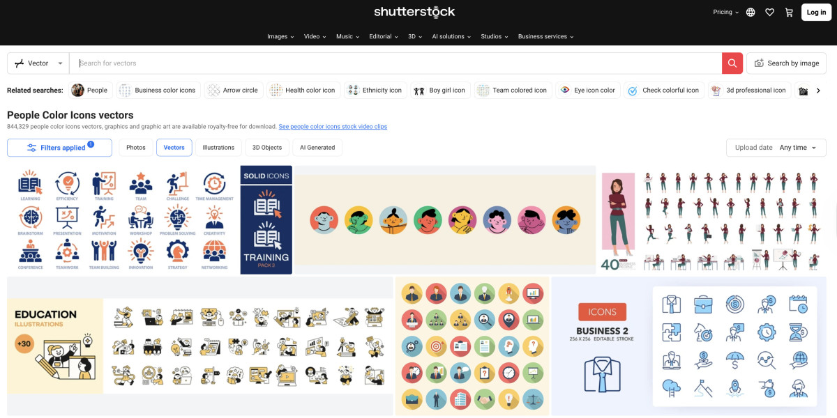 shutterstock vector search