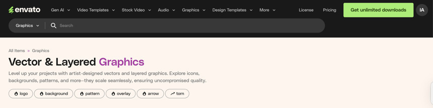 Vector Vision: Your Essential Guide to 5 Top Free & Paid Image Resources 9 envato vector home