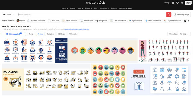 Shutterstock People Colour Icons Screenshot