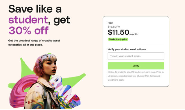 Unlocking Savings on Envato Your Guide to Referral Codes and Discounts 5 envato-student-discount-page