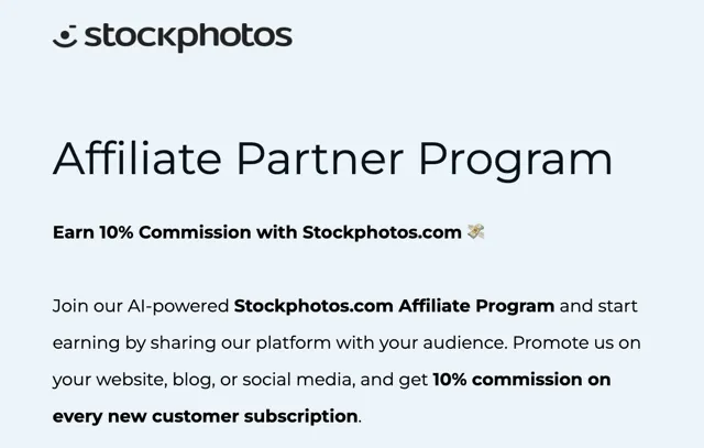 stockphotos.com affiliate partner program brief