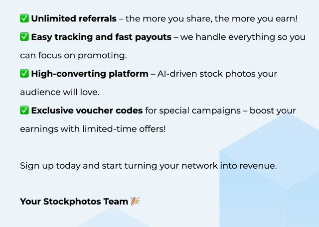 stockphotos.com affiliate partner program bullets