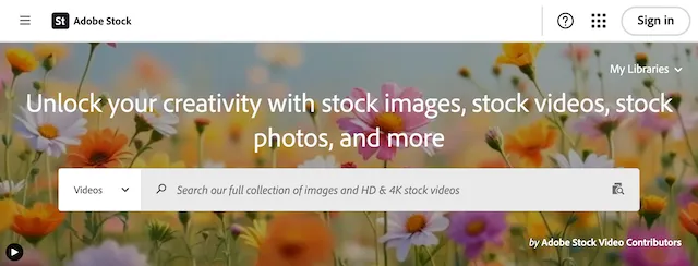 adobe stock home